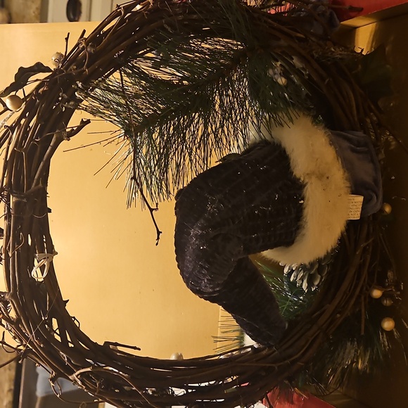 Festive Shimmering Snowman Wreath - Picture 3 of 5